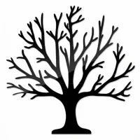 Décoration murale en bois - Arbre de vie XXL sans feuilles (19 pièces) - Contreplaqué de bouleau 3 mm
