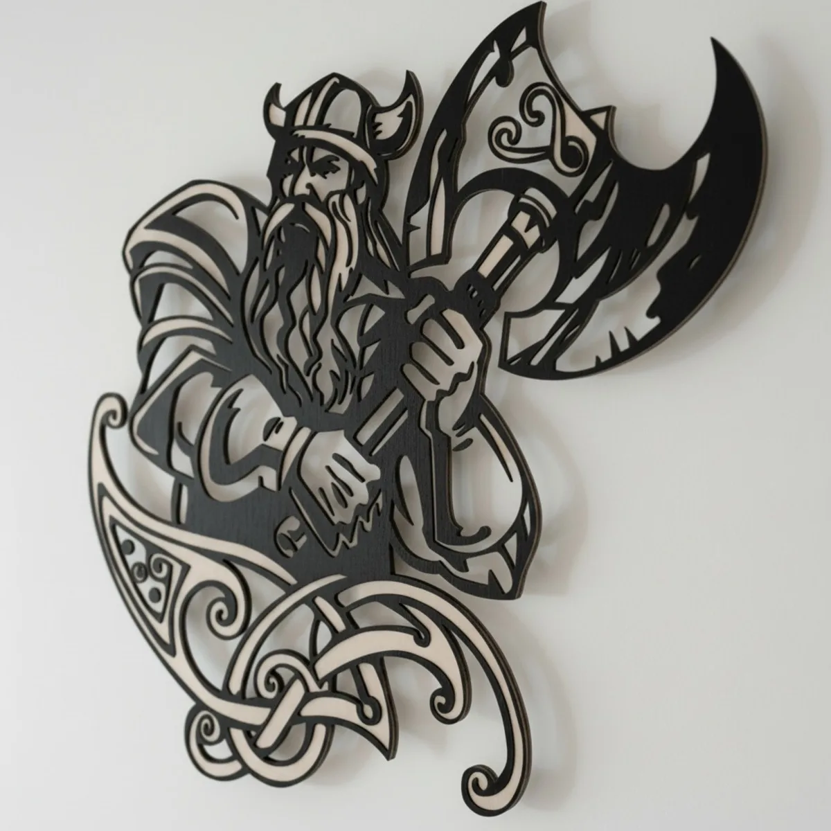 Viking Warrior with Axe Wall Decor