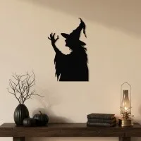 Witch Profile Wall Decor – Witch Holding a Ring – Birch Plywood