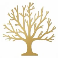 Décoration murale en bois - Arbre de vie XXL sans feuilles (19 pièces) - Contreplaqué de bouleau 3 mm