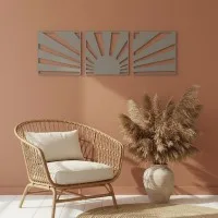 Birch Plywood Wood Decor: Boho Sunset (3-Piece Set)