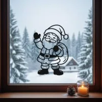 Santa Claus with Gift Bag Wall Decor – Birch Plywood