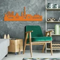Paris Skyline Birch Plywood Wall Decor – Eiffel Tower Silhouette