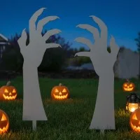 Halloween Zombie-Hände Gartendeko – Gruseliges Krallenhand-Set, 2 Stück 45 cm