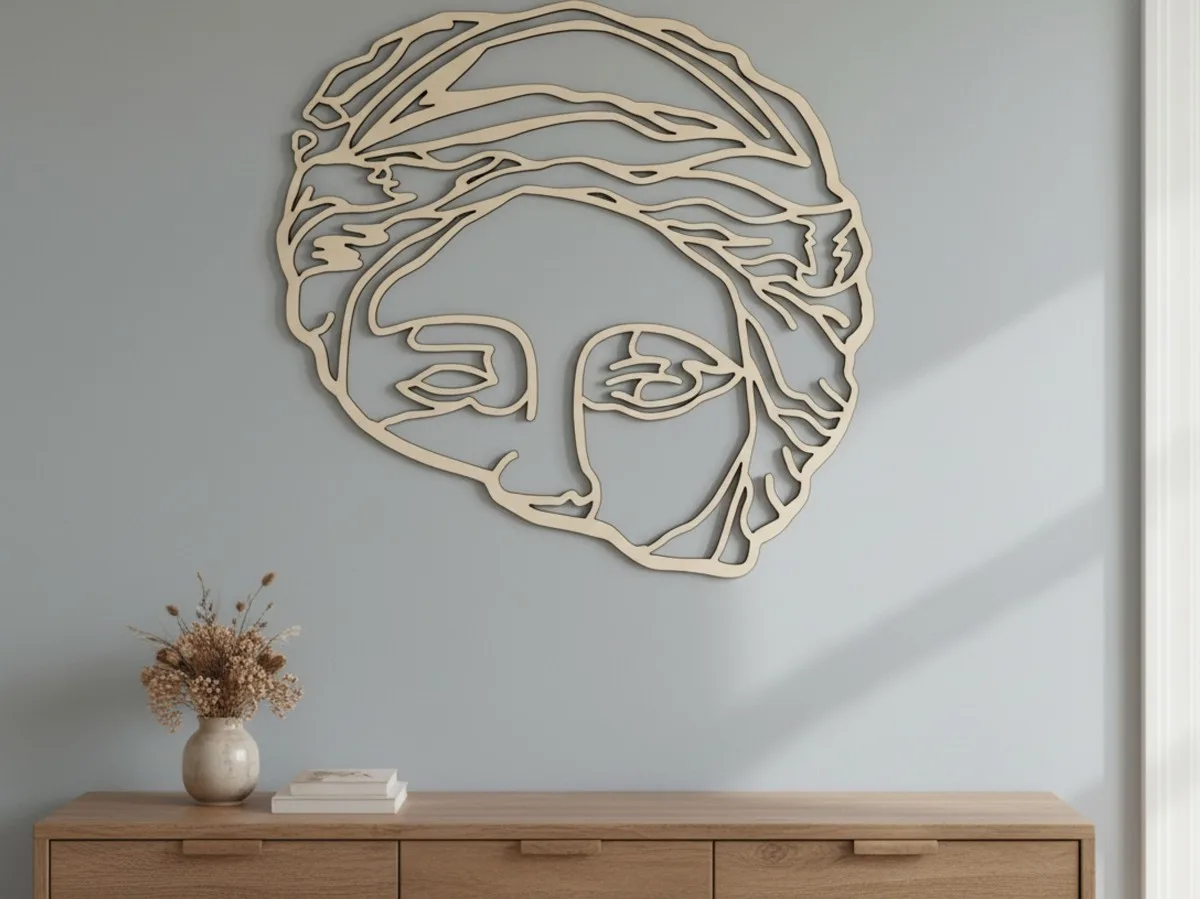 Aphrodite Greek Profile Line Art Wall Decor
