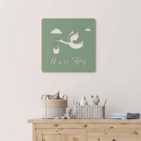 Plywood Wooden Ornament Baby – It's a Boy