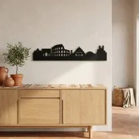 Sperrholz-Wanddekoration – Skyline von Rom