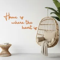 Houten wandletters - Berken multiplex - Home is where the heart is (6 delen)
