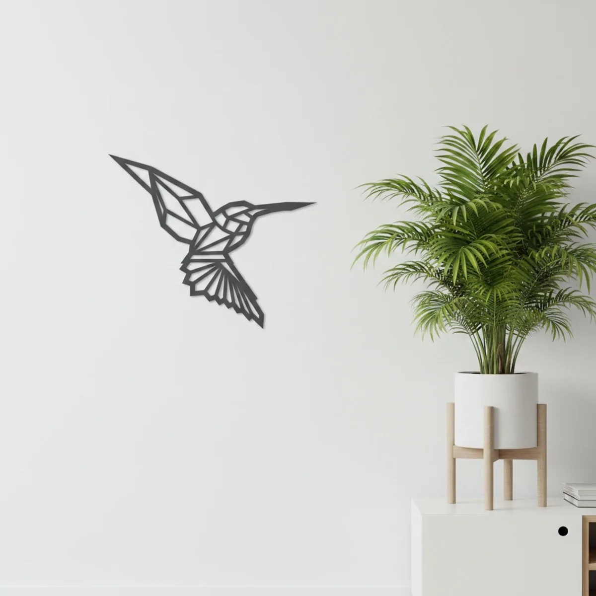Colibri Origami – Décoration murale en contreplaqué de bouleau