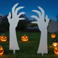 Halloween Zombie-Hände Gartendeko – Gruseliges Krallenhand-Set, 2 Stück 45 cm