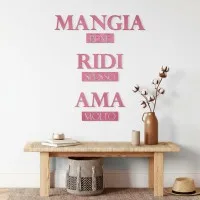 Multiplex wanddecoratie – Mangia bene, Ridi spesso, Ama molto