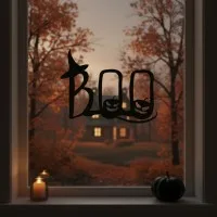 BOO Letters Wall Art – Witch Hat and Pumpkin Faces – Birch Plywood Halloween Sign