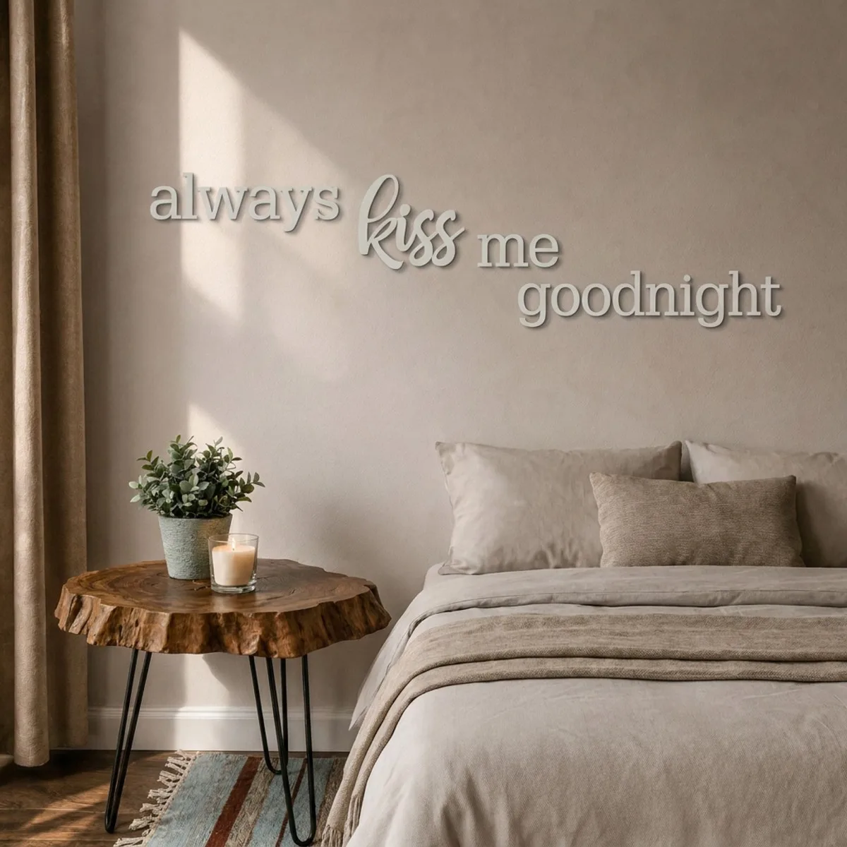 Acrylic letters always kiss me goodnight
