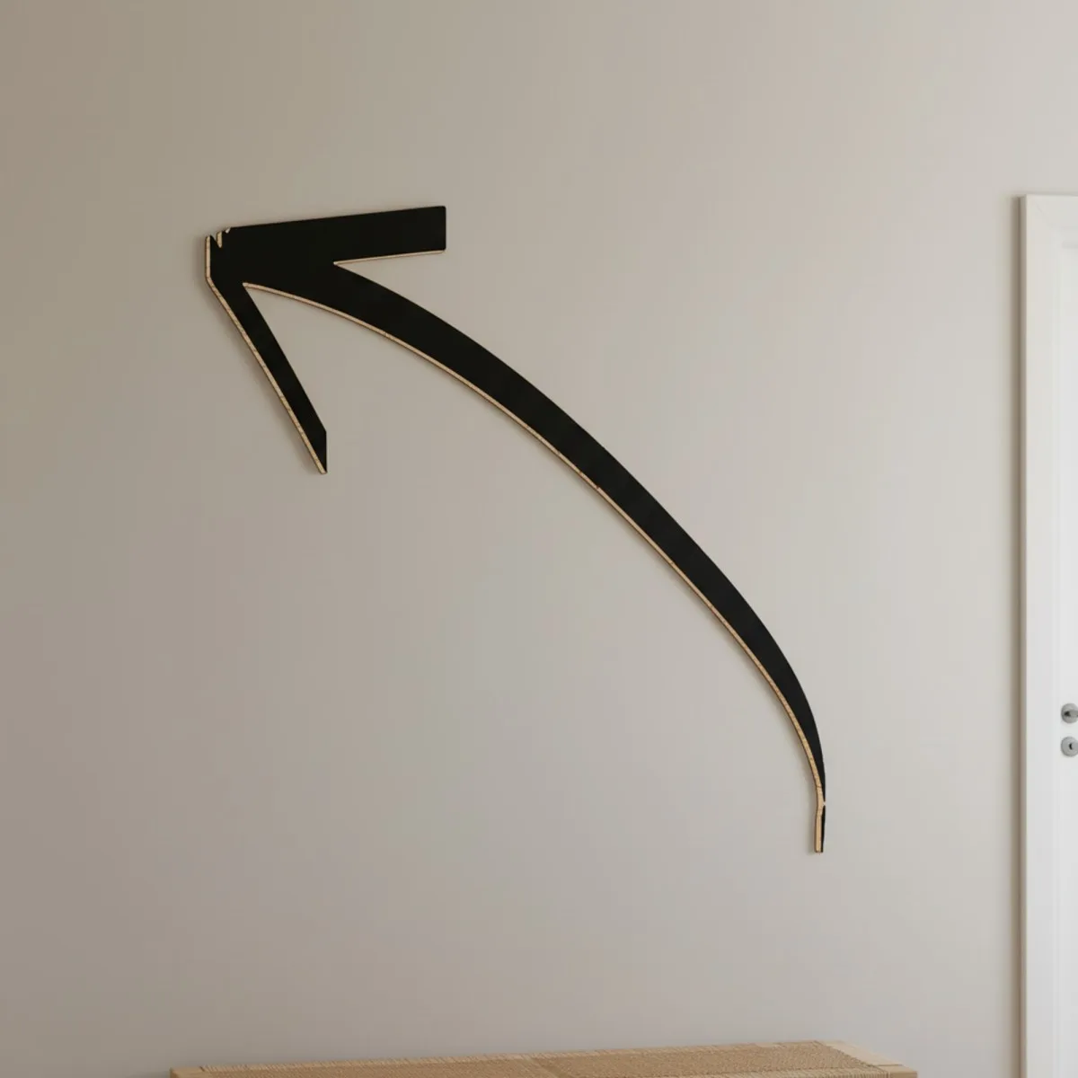 Hand-drawn Arrow Wall Decor – Laser Cut Plywood Silhouette