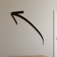 Hand-drawn Arrow Wall Decor – Laser Cut Plywood Silhouette