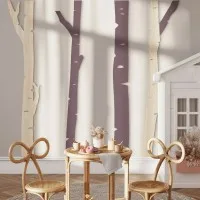 Birch Tree Forest Wall Decor – 4 Birch Trunks, Birch Plywood