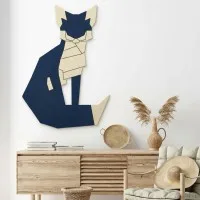 3D Fuchs-Puzzle Wanddekoration – Birken-Sperrholz 57x80 cm