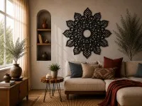 White Wooden Mandala Wall Art