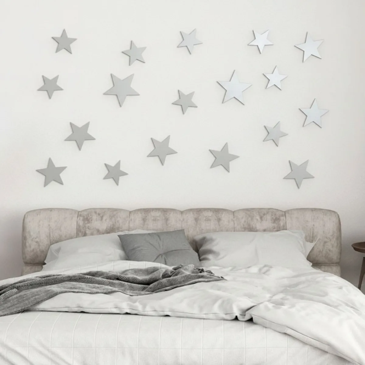 3D Star Decor Set for a Child's Room | Bedroom - Birch Plywood