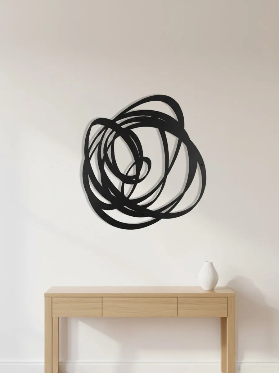 Abstract Line Tangle Wall Art