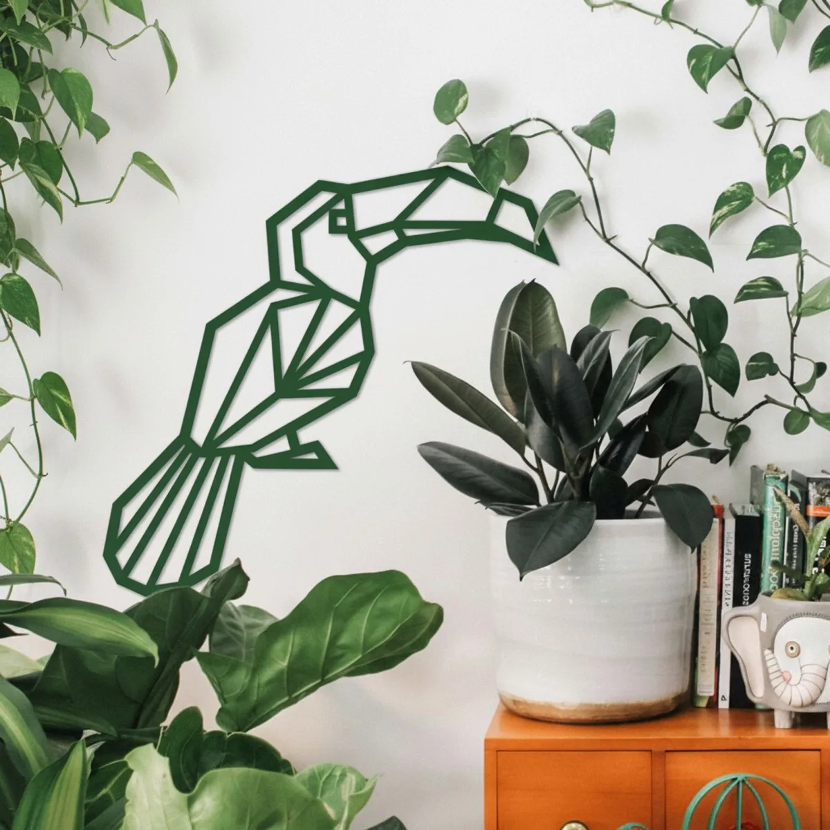 Multiplex wanddecoratie – Origami toekan