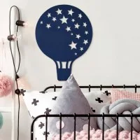 Multiplex wanddecoratie – Heteluchtballon met sterren