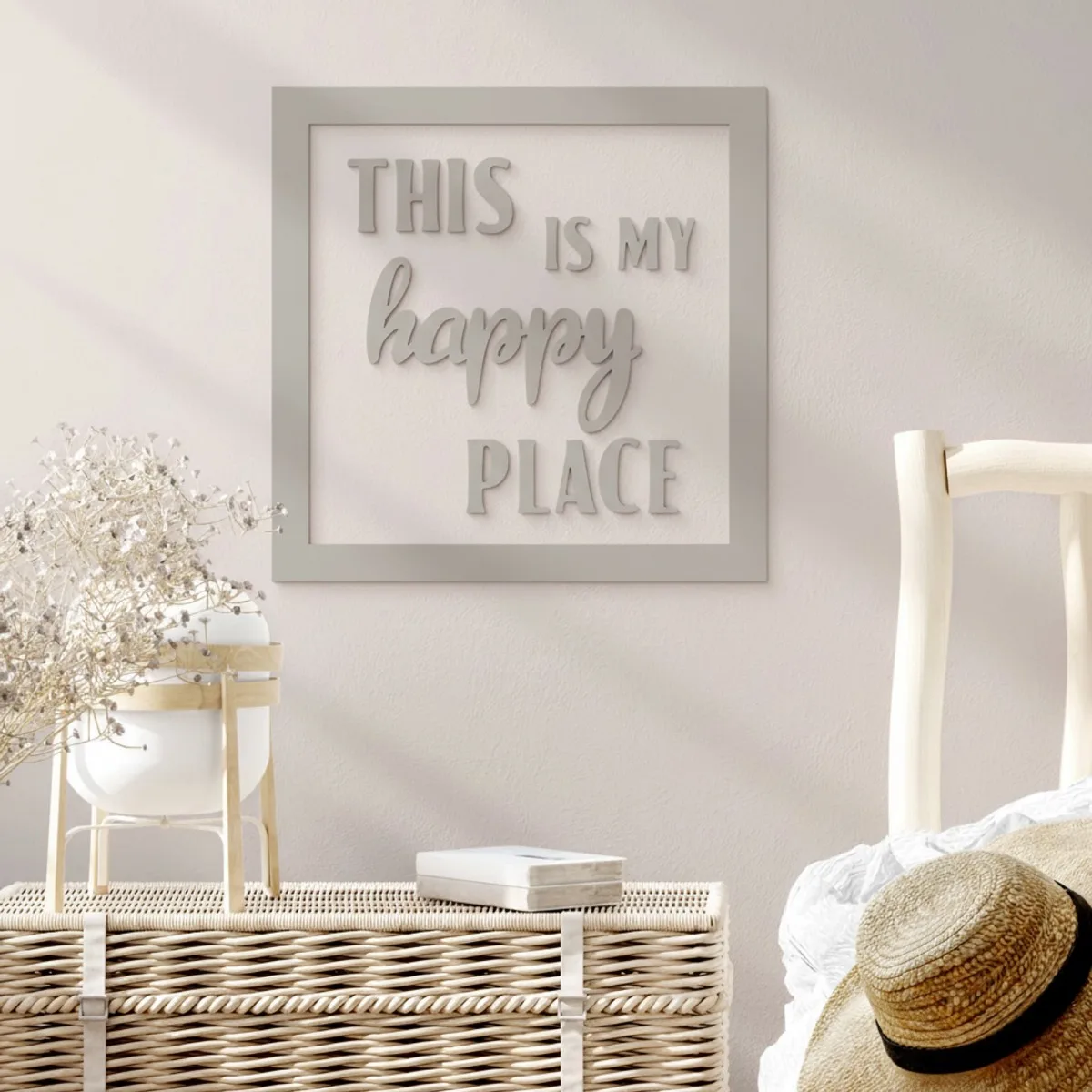 Plywood wall sign This is my happy place