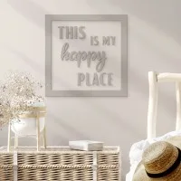 Plywood wall sign This is my happy place