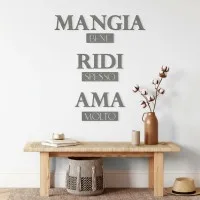 Multiplex wanddecoratie – Mangia bene, Ridi spesso, Ama molto