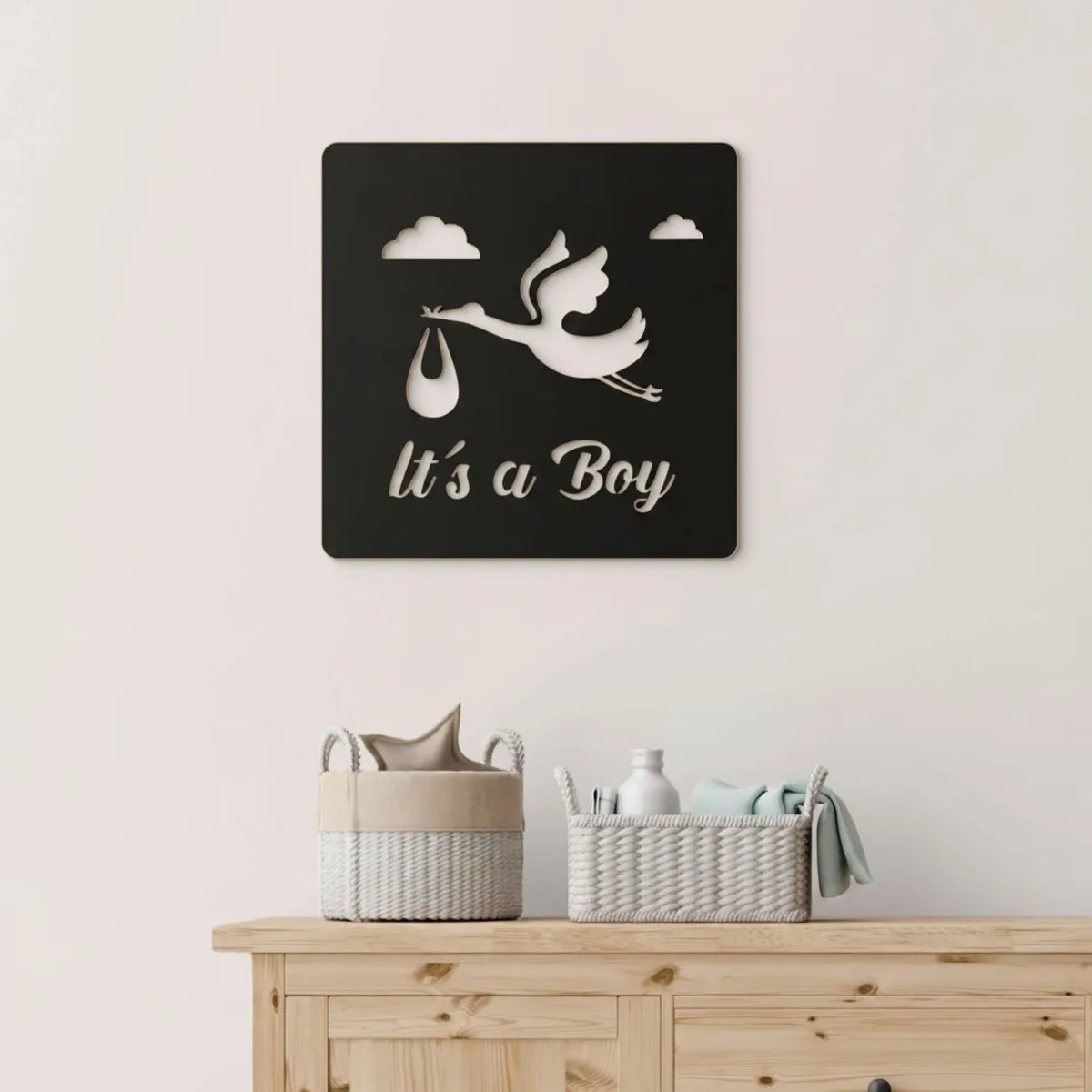Plywood Wooden Ornament Baby – It's a Boy