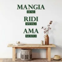 Multiplex wanddecoratie – Mangia bene, Ridi spesso, Ama molto