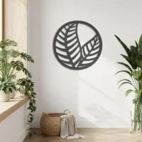 Décoration en bois contreplaqué feuilles en cercle