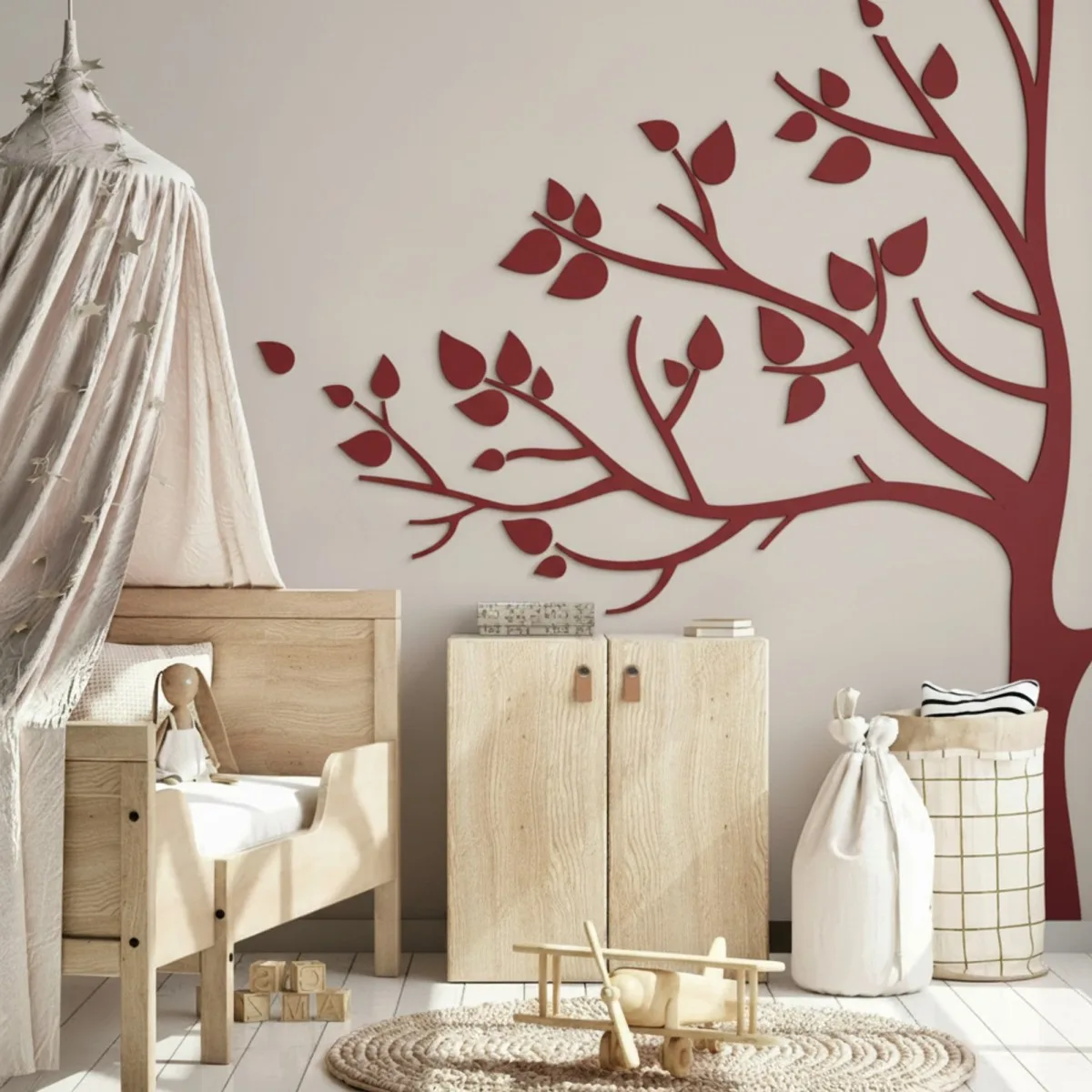 Arbre XXL mural, set de 84 pièces – Contreplaqué de bouleau