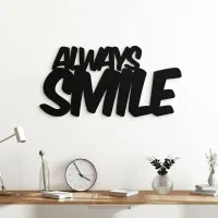 Always Smile – Graffiti-Buchstaben aus Birken-Sperrholz (2-teilig)