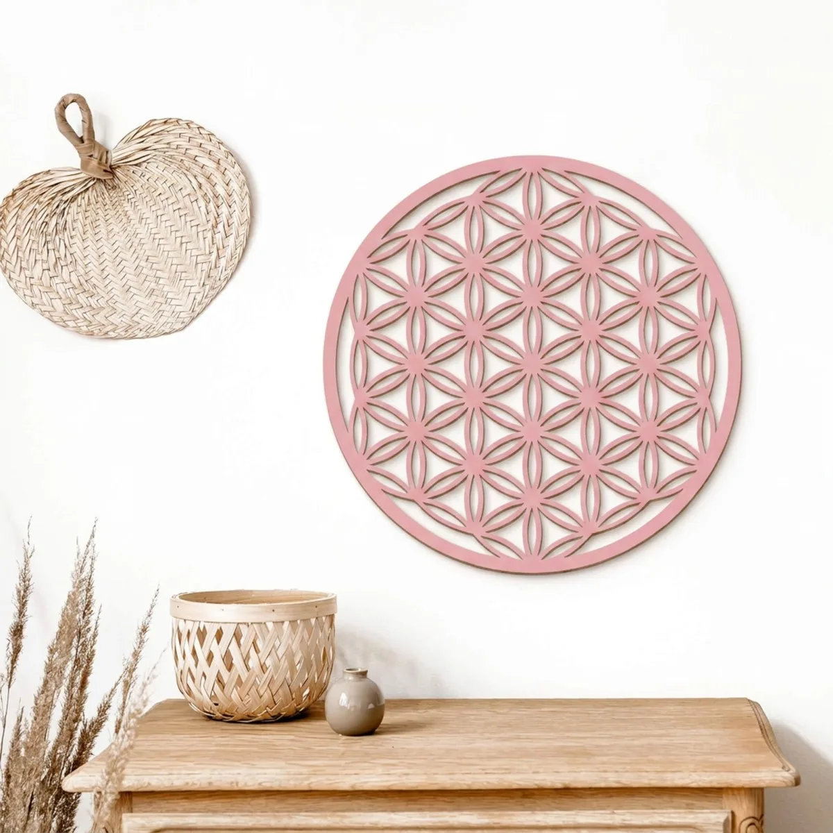 Birch plywood decoration: Flower of Life Symbol of Power