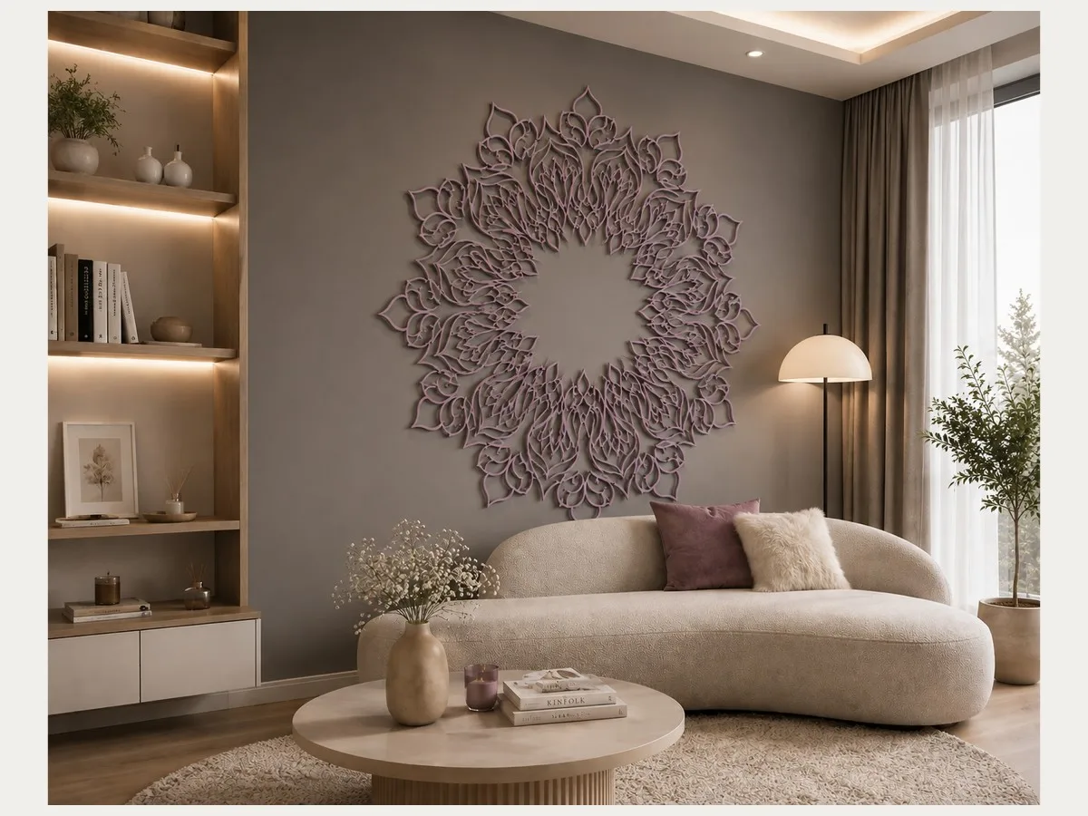 Laser-cut Plywood Wall Mandala