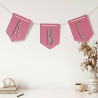 Plywood Letter Pennant – Alphabet Garland, Custom Word