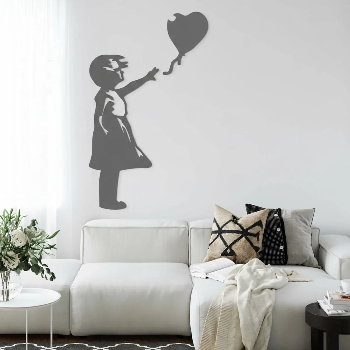 Sperrholz-Wanddeko – Banksy – Das Mädchen mit dem Herzluftballon