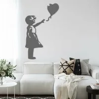 Sperrholz-Wanddeko – Banksy – Das Mädchen mit dem Herzluftballon