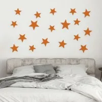 3D Star Decor Set for a Child's Room | Bedroom - Birch Plywood