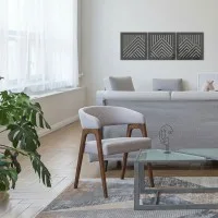 Wooden room divider - Birch Plywood - Mountain wall panels (3 parts)