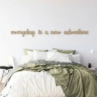 Plywood wall decor – Every day is a new adventure
