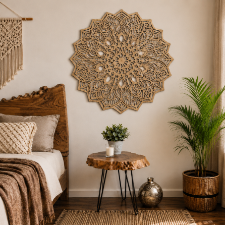 Plywood Mandala Wall Panel