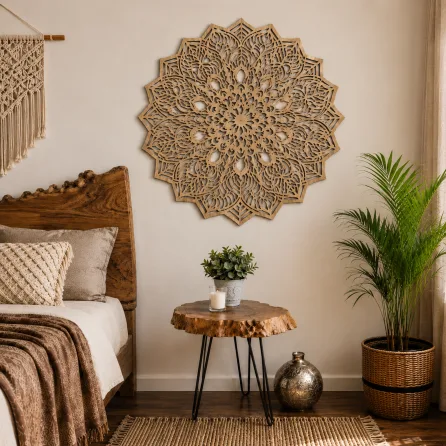 Plywood Mandala Wall Panel