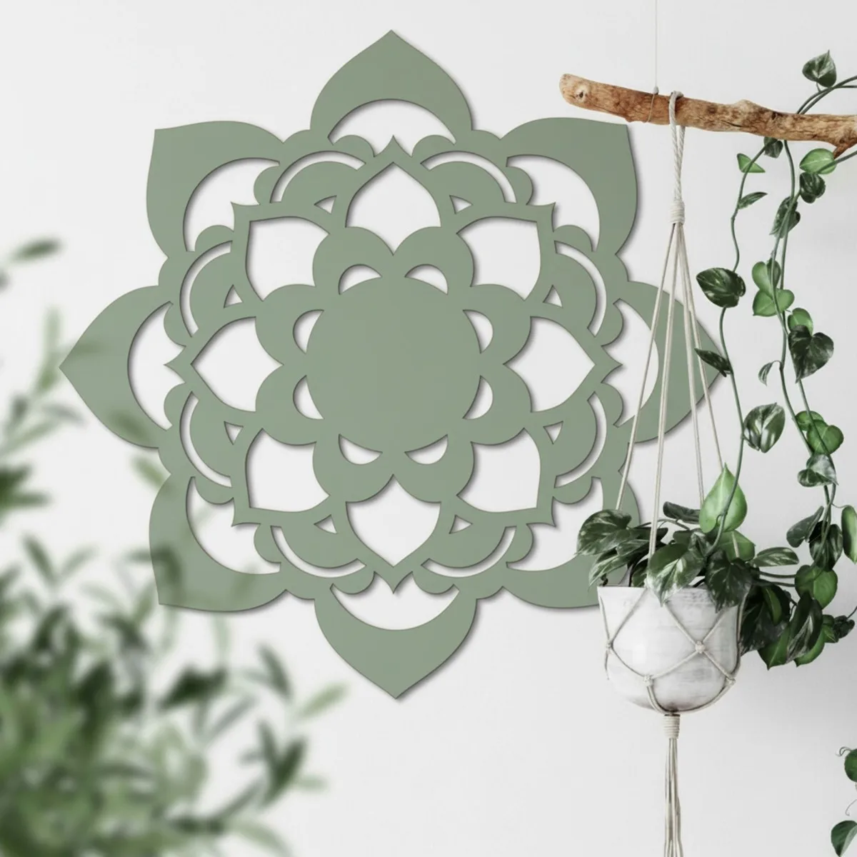 Mandala Lotus – Décoration murale en contreplaqué de bouleau
