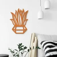 Diamond Potted Plant Wall Decor – Laser-Cut Birch Plywood