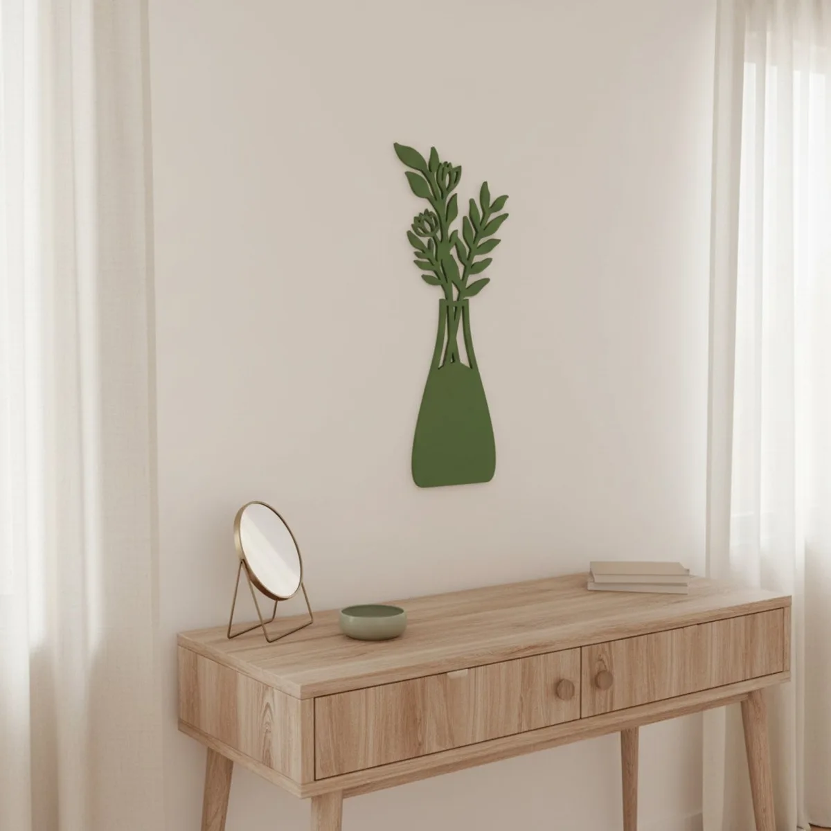 Multiplex houten decoratie: Boeket in een vaas