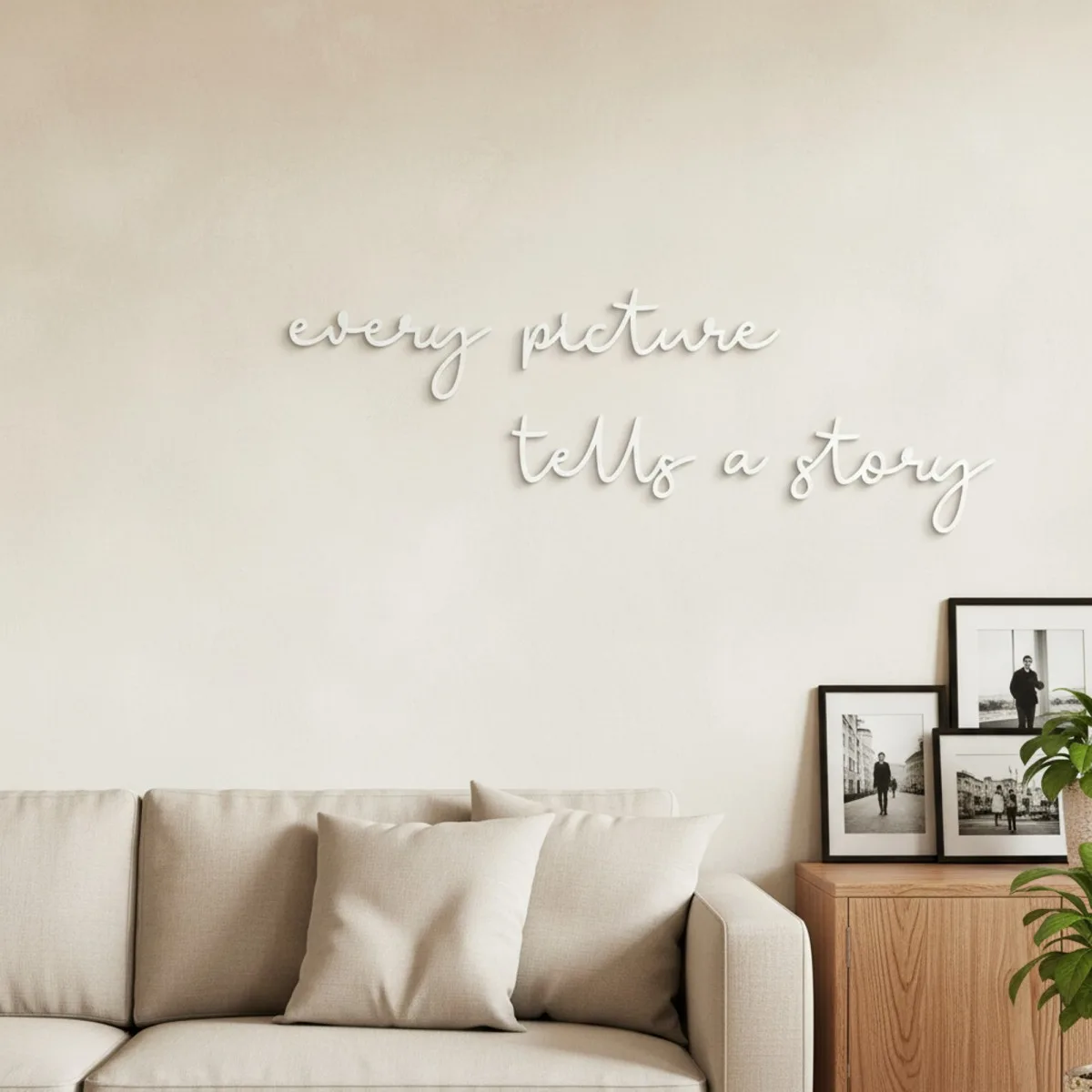 Birch Plywood Quote “Every Picture Tells a Story”
