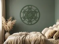 Round plywood decoration - Metatron's Cube