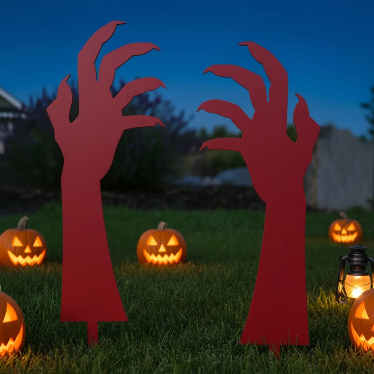 Halloween zombie handen tuindecoratie – set van 2 grijpende handen 45 cm